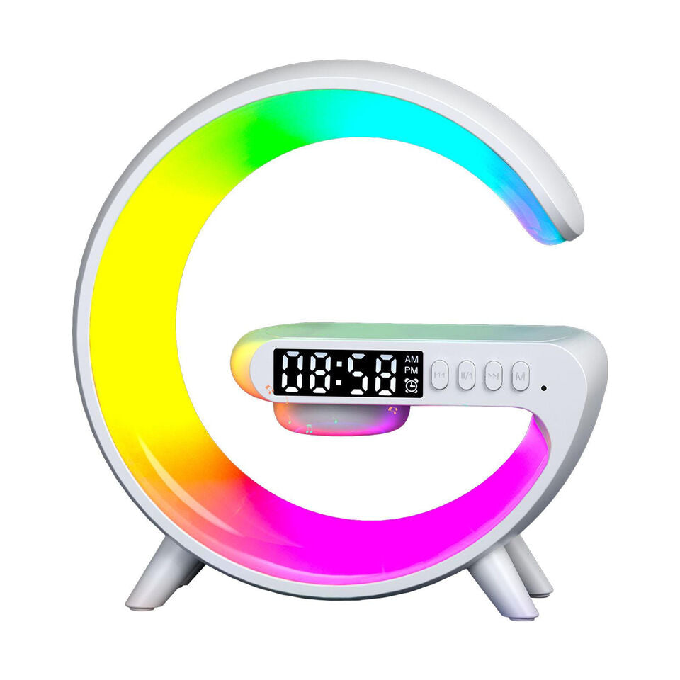 Discover the Ultimate 2023 Smart LED Lamp: Bluetooth Speaker, Wireless Charger, and Atmosphere Light – Perfect for Bedroom or Home Decor!