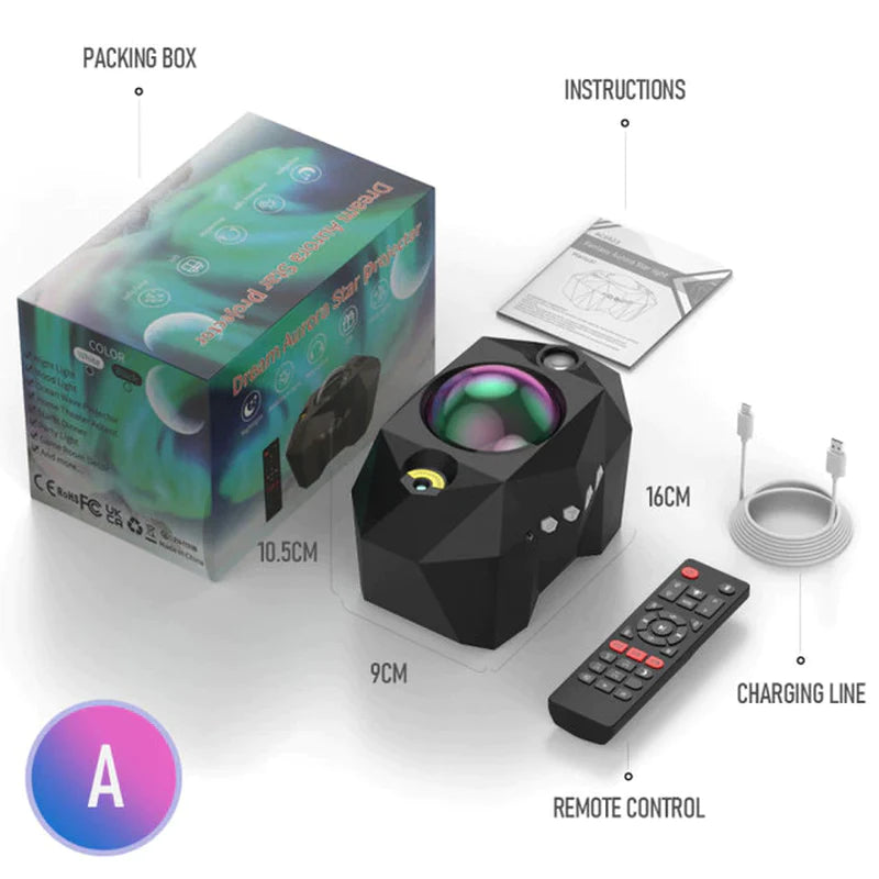 LED Aurora Borealis Galaxy Projector: Transform Your Space with – Bluetooth Music, Laser Stars, and Nebula Magic for Ultimate Atmosphere and Bedroom Bliss!