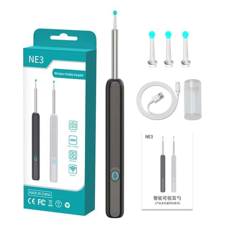 1PC Wireless Smart Visual Ear Cleaner Wax Removal Tool Sticks Otoscope Endoscope IP67 Ear Picking Stick Mini Camera Health Care