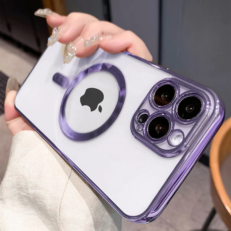 🌟 Elevate Your iPhone Experience: Luxury Clear Magnetic Magsafe Case for iPhone 14, 13, 12, 11 Pro Max, X, XR, XS, 8 Plus - Stylish Soft Silicone Cover with Seamless Wireless Charging 📱✨