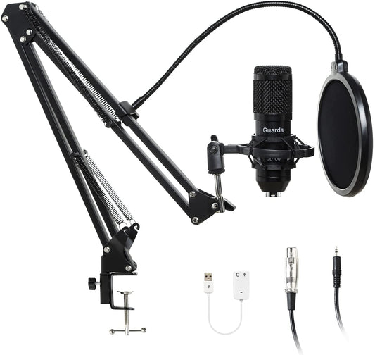 Guarda GD100 Studio Condenser USB Microphone Kit: Elevate Your PC Recording, Podcasting, Karaoke, and Streaming!
