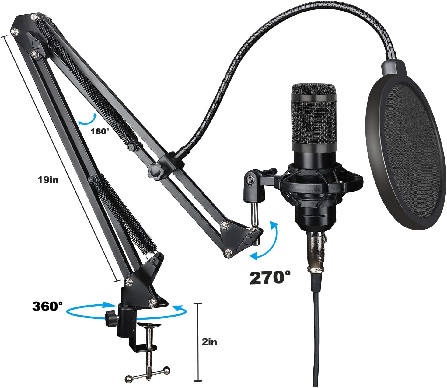 Guarda GD100 Studio Condenser USB Microphone Kit: Elevate Your PC Recording, Podcasting, Karaoke, and Streaming!