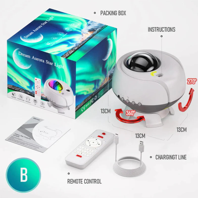 LED Aurora Borealis Galaxy Projector: Transform Your Space with – Bluetooth Music, Laser Stars, and Nebula Magic for Ultimate Atmosphere and Bedroom Bliss!