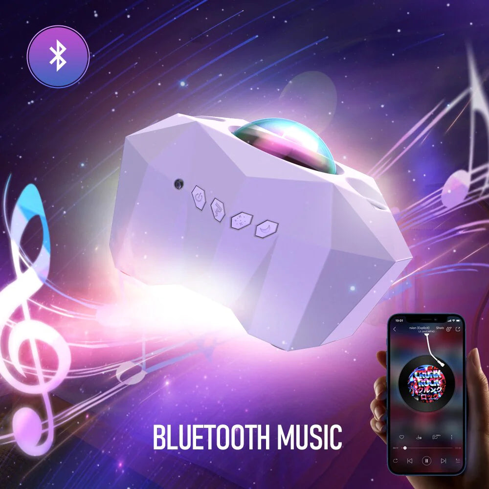 LED Aurora Borealis Galaxy Projector: Transform Your Space with – Bluetooth Music, Laser Stars, and Nebula Magic for Ultimate Atmosphere and Bedroom Bliss!