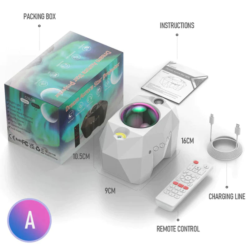 LED Aurora Borealis Galaxy Projector: Transform Your Space with – Bluetooth Music, Laser Stars, and Nebula Magic for Ultimate Atmosphere and Bedroom Bliss!