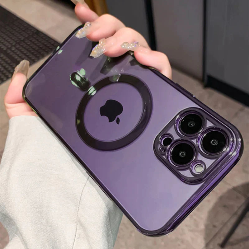 🌟 Elevate Your iPhone Experience: Luxury Clear Magnetic Magsafe Case for iPhone 14, 13, 12, 11 Pro Max, X, XR, XS, 8 Plus - Stylish Soft Silicone Cover with Seamless Wireless Charging 📱✨
