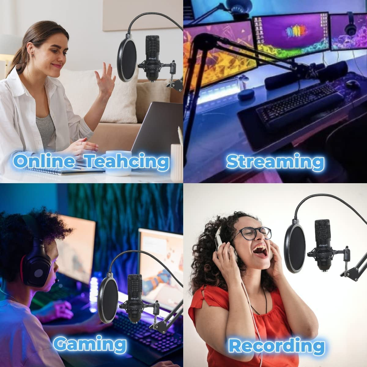 Guarda GD100 Studio Condenser USB Microphone Kit: Elevate Your PC Recording, Podcasting, Karaoke, and Streaming!