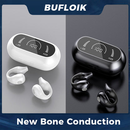 Fashion Bone Conduction Bluetooth Earphones Open Ear Clip Wireless Headphones with Mic Sports Headsets for Xiaomi Huawei Iphone