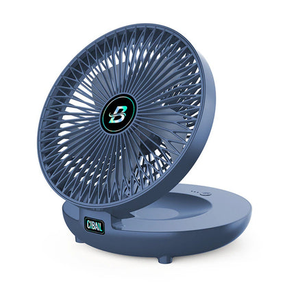 Wall-Mounted Desktop Fan Type-C Charging Portable Table Fans 3 Speeds Silent Brushless Motor Foldable Air Cooler for Home Office