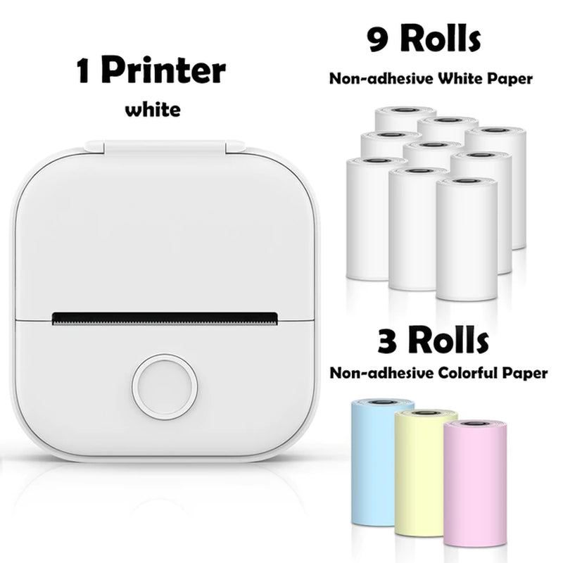 T02 Portable Mini Wireless Thermal Pocket Printer - Ideal for DIY and Journal Stickers