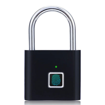 Ultimate Security: Black Silver USB Rechargeable Door Smart Lock with Fingerprint Recognition - Unlock with Speed and Precision! 🔒