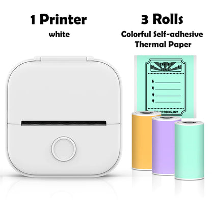 T02 Portable Mini Wireless Thermal Pocket Printer - Ideal for DIY and Journal Stickers