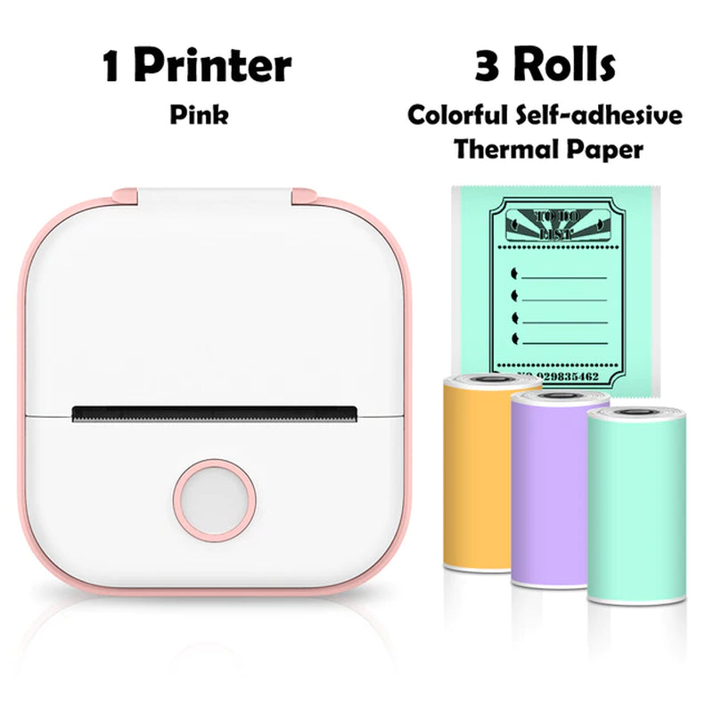 T02 Portable Mini Wireless Thermal Pocket Printer - Ideal for DIY and Journal Stickers