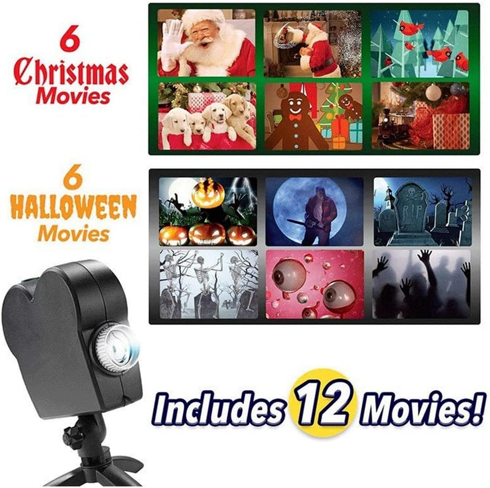 Halloween Holographic Projection Window Wonderland Projector: Transform Your Holidays – A Spectacular Holiday Light Gift!