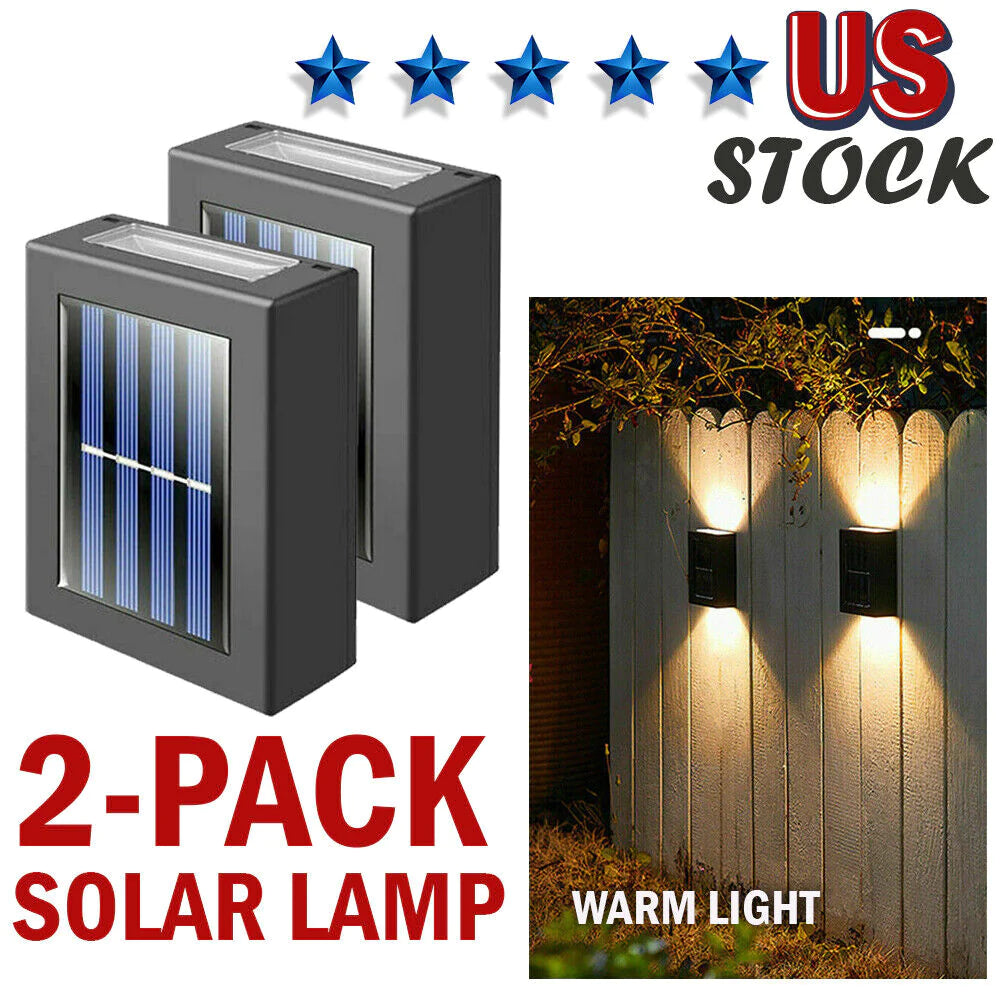 Solar-Powered 2 LED Deck Lights: Illuminate Your Outdoor Oasis! Perfect for Your Path, Garden, Patio, Pathway, Stairs, Steps, and Fence