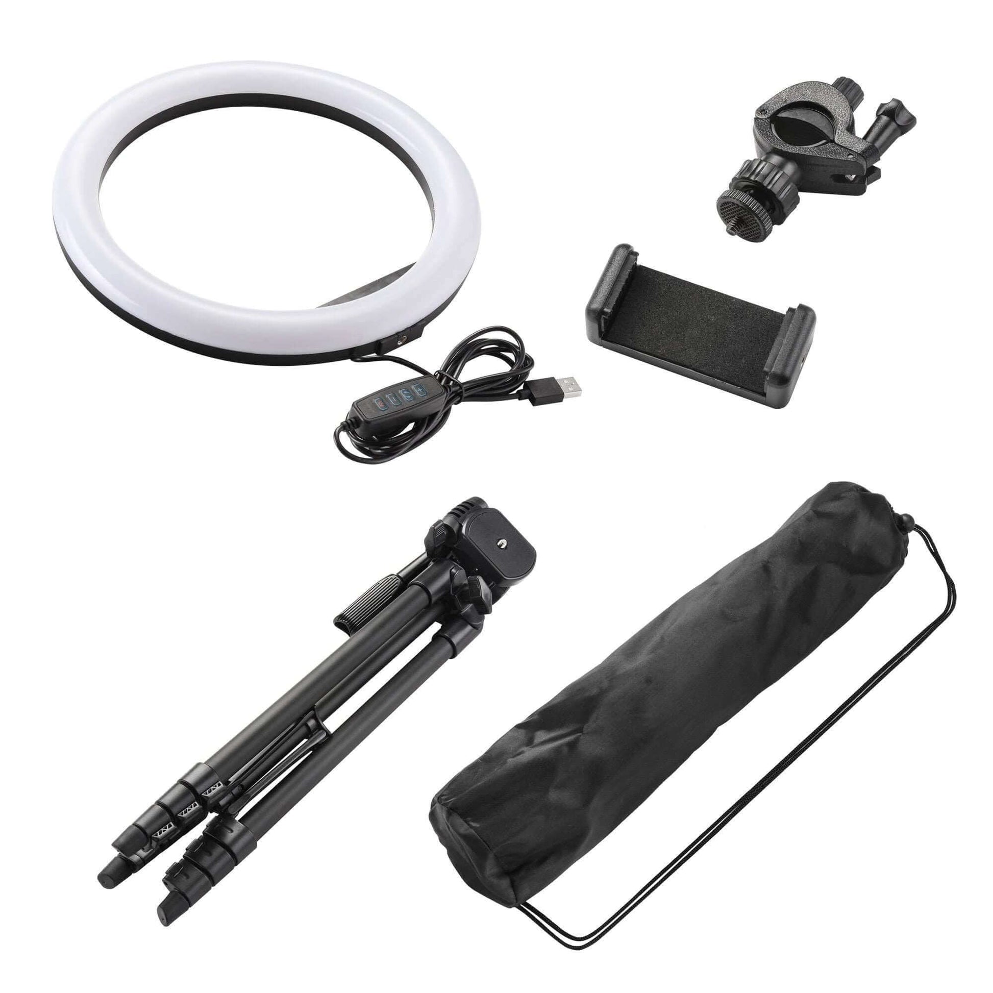 10'' Ring Light Designed for Content Creators - W/Phone Mount, LED Dimmable, 360° Adjustable Lighting 