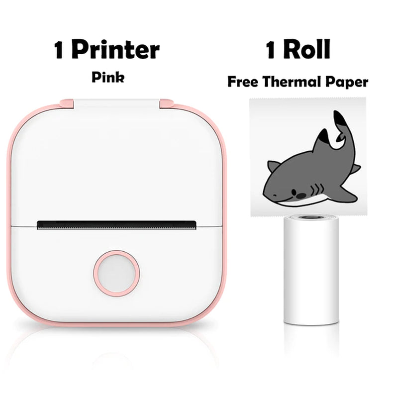 T02 Portable Mini Wireless Thermal Pocket Printer - Ideal for DIY and Journal Stickers