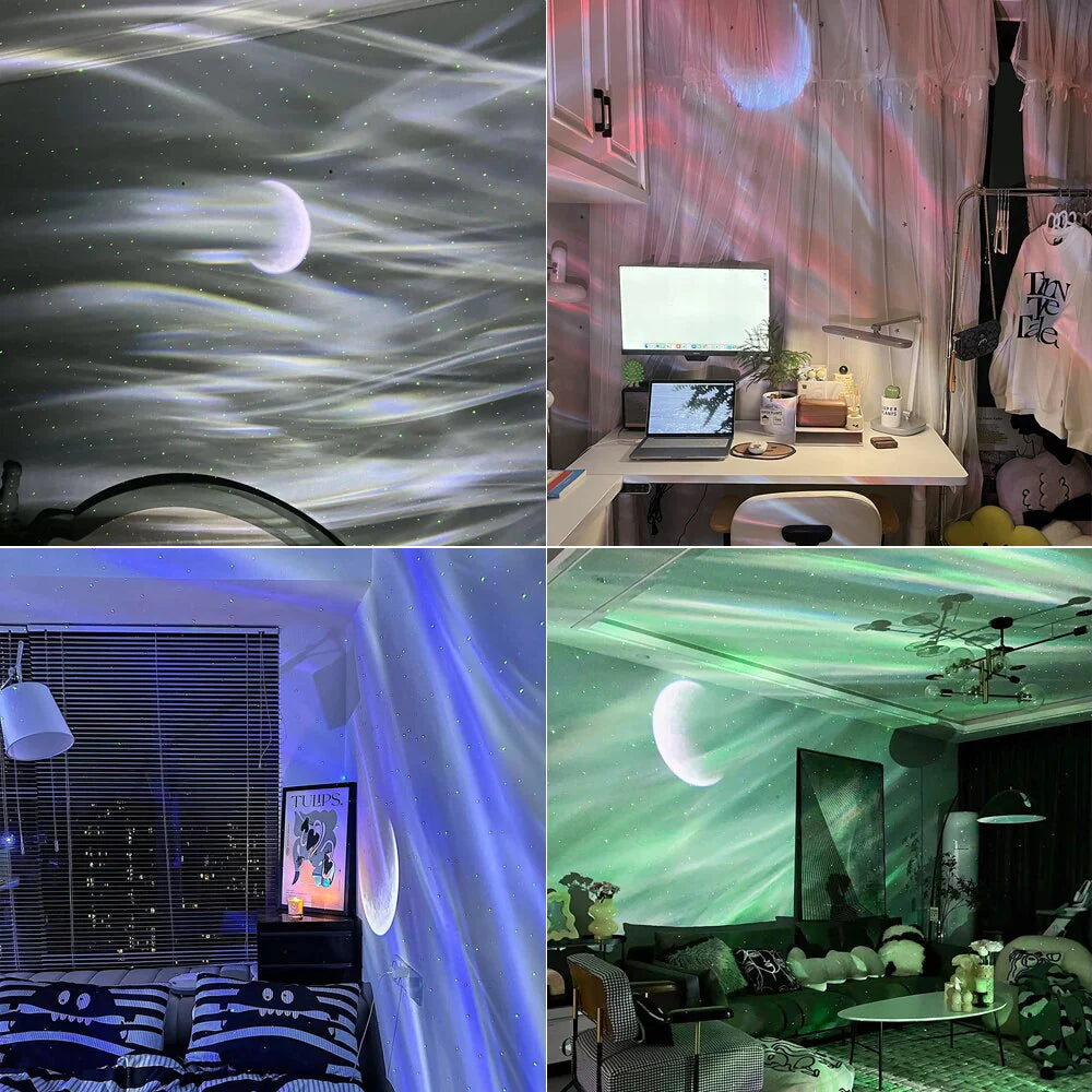 LED Aurora Borealis Galaxy Projector: Transform Your Space with – Bluetooth Music, Laser Stars, and Nebula Magic for Ultimate Atmosphere and Bedroom Bliss!