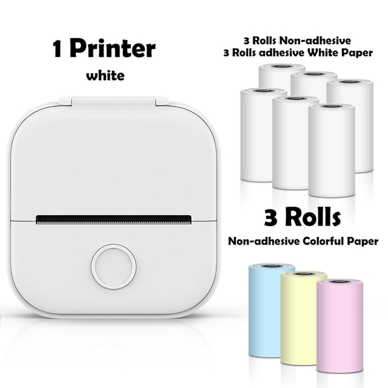 T02 Portable Mini Wireless Thermal Pocket Printer - Ideal for DIY and Journal Stickers