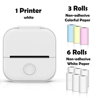 T02 Portable Mini Wireless Thermal Pocket Printer - Ideal for DIY and Journal Stickers