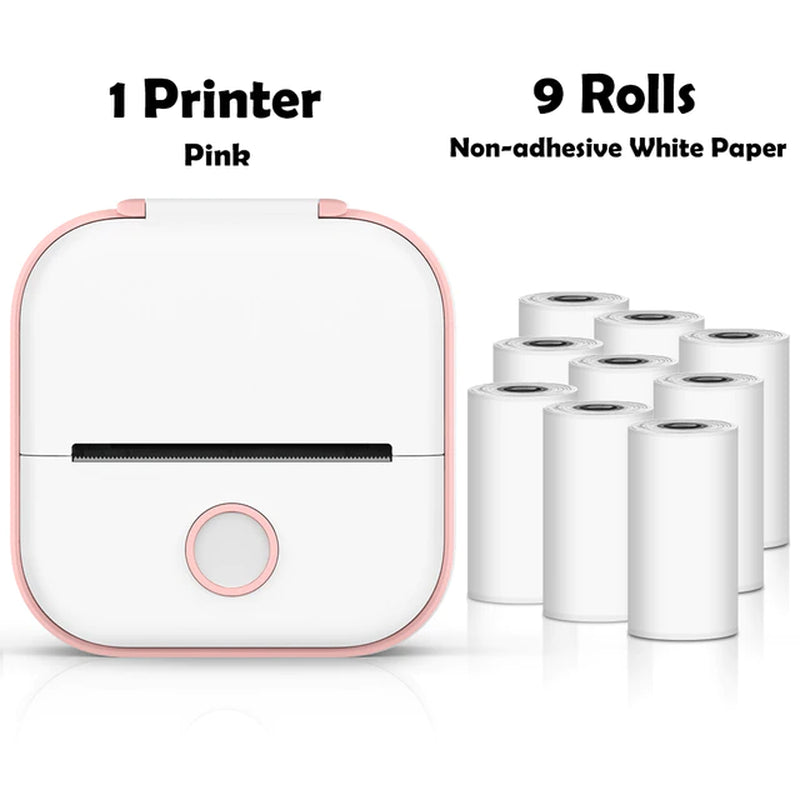 T02 Portable Mini Wireless Thermal Pocket Printer - Ideal for DIY and Journal Stickers