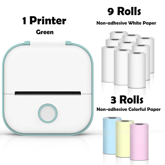 T02 Portable Mini Wireless Thermal Pocket Printer - Ideal for DIY and Journal Stickers