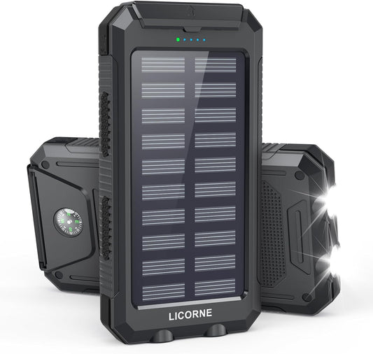 Solar Charger Power Bank - 30000mAh Fast Charging Portable Solar Phone Battery Panel Charger 🌞⚡
