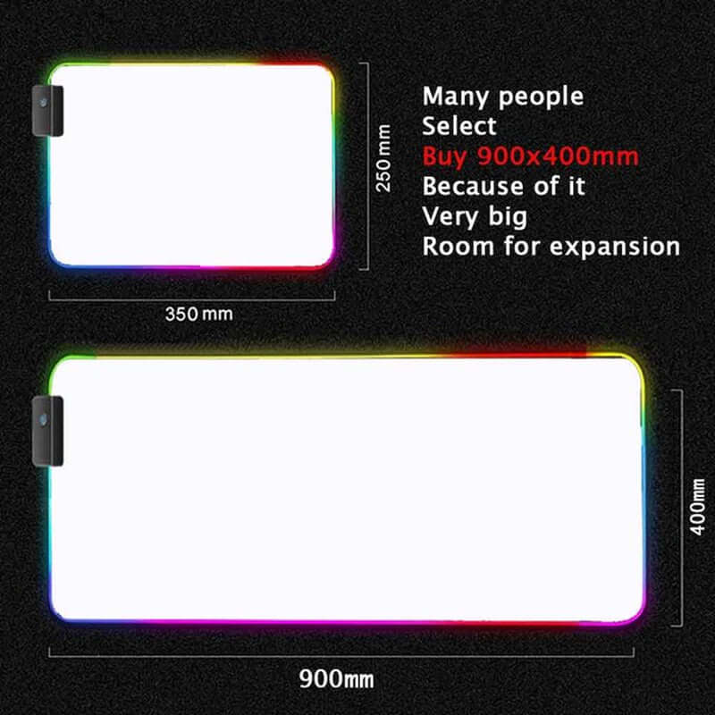 Black and White Mouse Pad Gamer Pink Mouse Mat Simple Gaming Led Lights Mousepad Rgb Computer Accessories Table Pads Large Mats